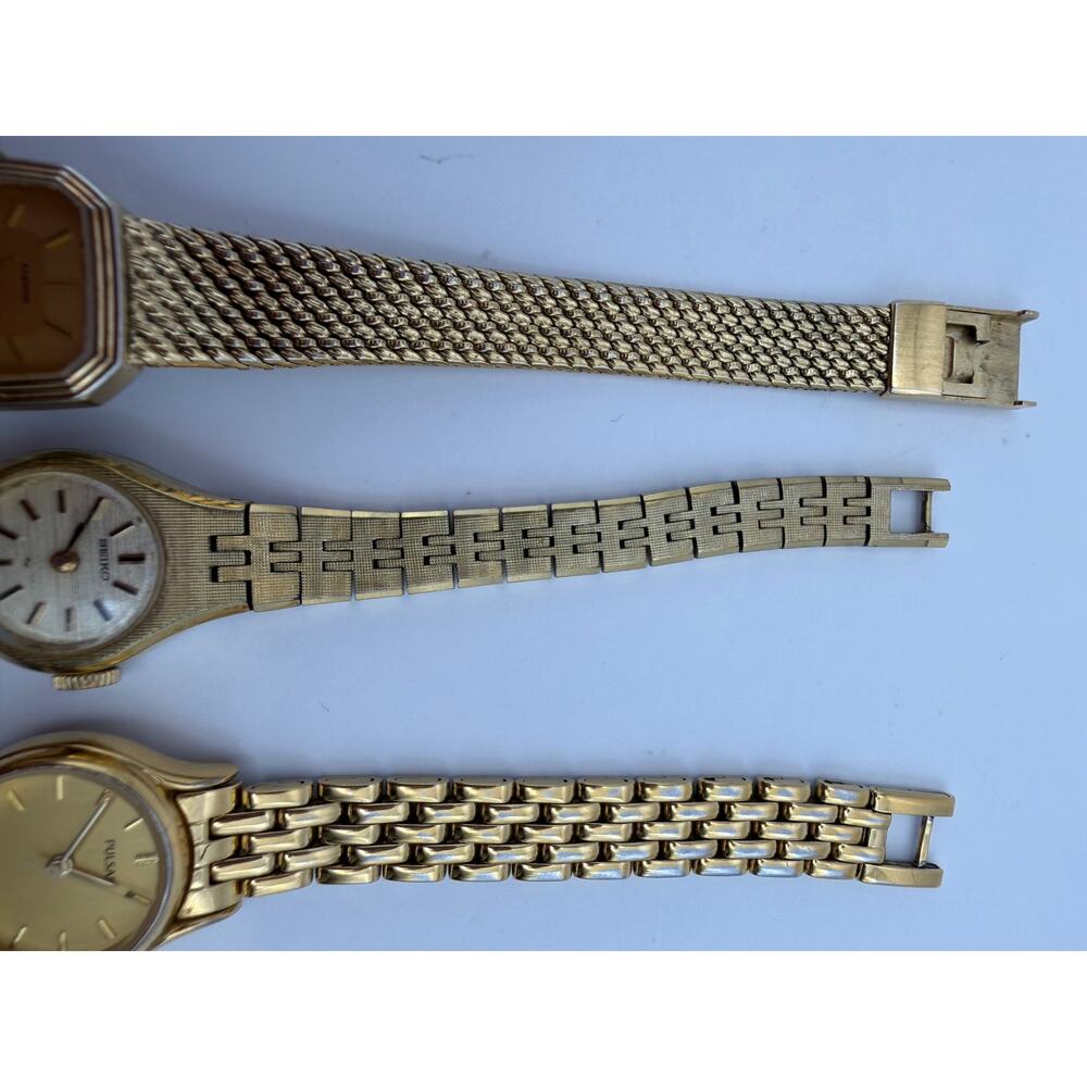 Vintage Womens Watch Lot of 3 Seiko Lassale Seiko Pulsar Gold Tone Untested - Picture 3 of 9